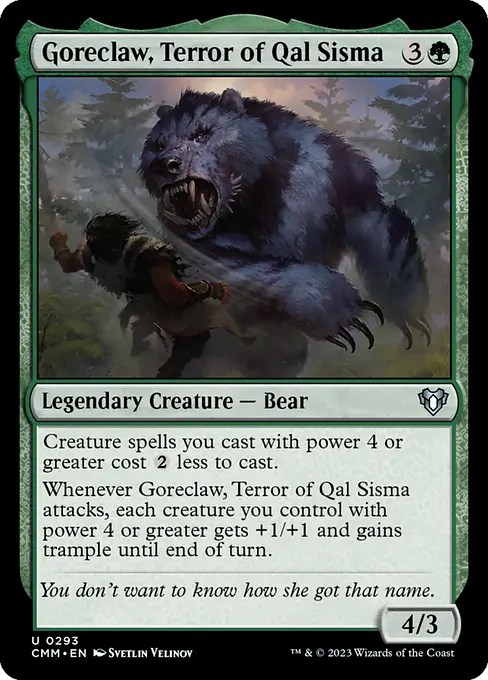 Goreclaw, Terror of Qal Sisma (Commander Masters #293) Goreclaw, Terror of Qal Sisma (Commander Masters #293)